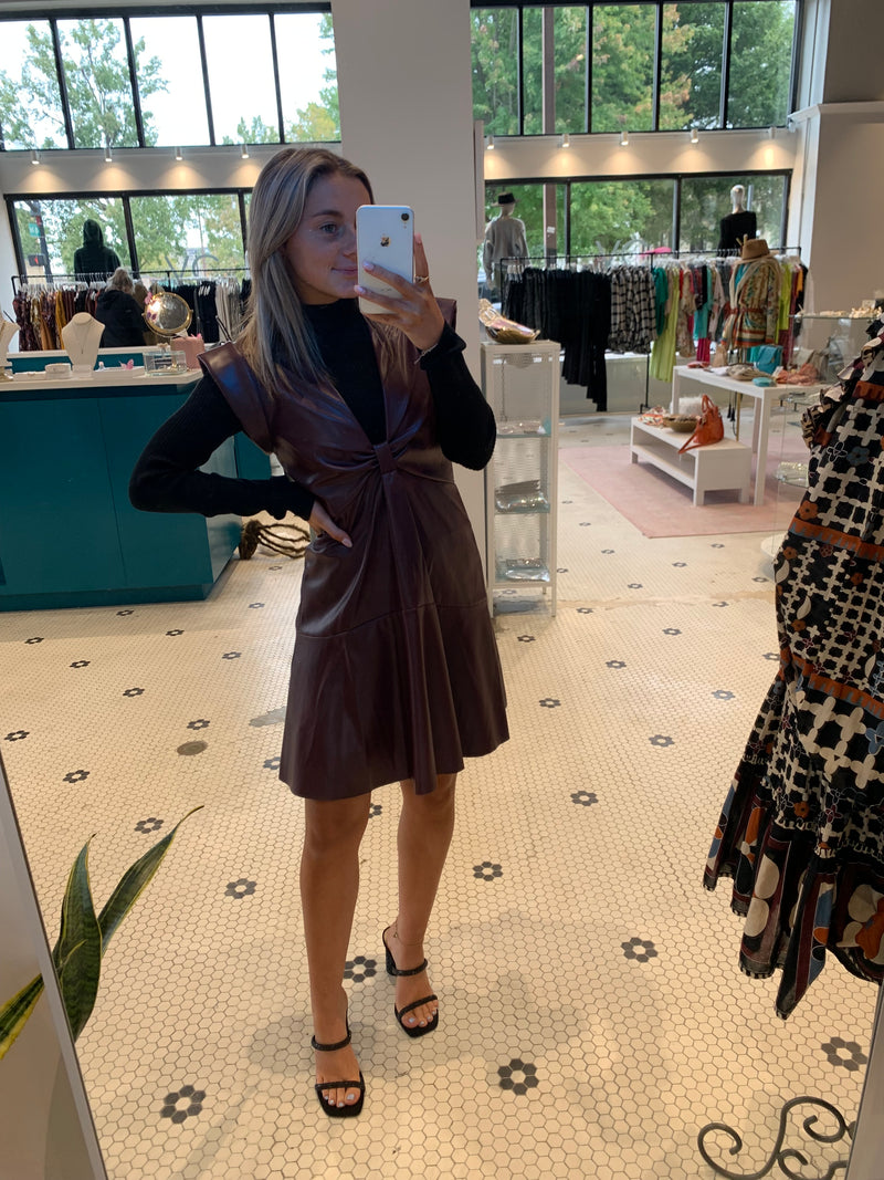 BECKETT DRESS BURGUNDY