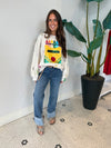 BEIGE MULTI CRAYON & DOODLE SWEATSHIRT