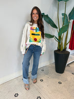 BEIGE MULTI CRAYON & DOODLE SWEATSHIRT