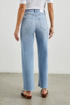 TOPANGA CROP BLUE STEM HEM JEANS