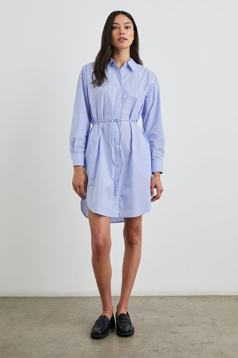HARMONY OXFORD WHITE STRIPE DRESS