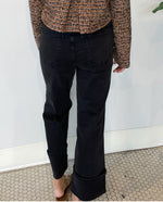 CARLA STRETCH TWILL CUFF PANT BLACK