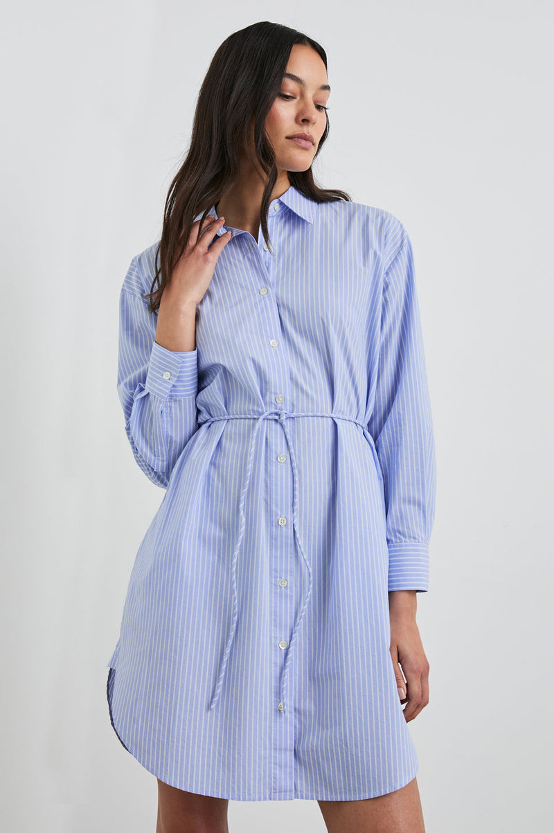 HARMONY OXFORD WHITE STRIPE DRESS