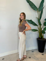 ROXI SS TOP CLAY TAUPE