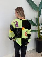 LIGHT GREEN & BLACK HALLOWEEN ICON SWEATSHIRT