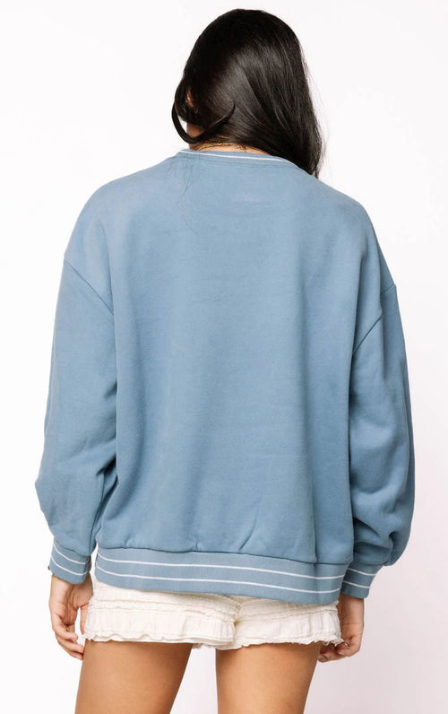 DUSTY BLUE BLACK LAB SWEATSHIRT