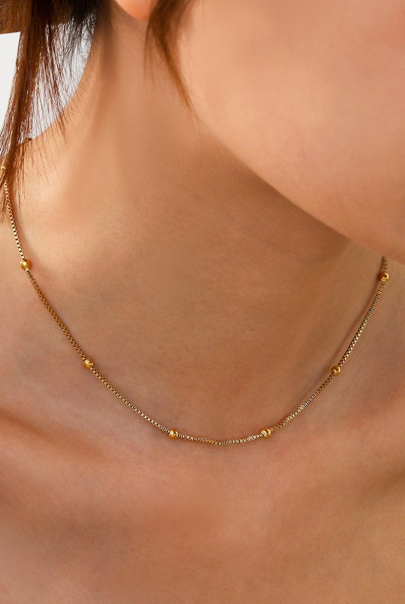 BALL CHAIN NECKLACE GOLD