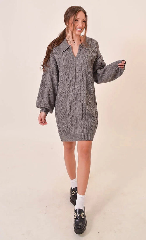 DEBBIE SWEATER DRESS GREY