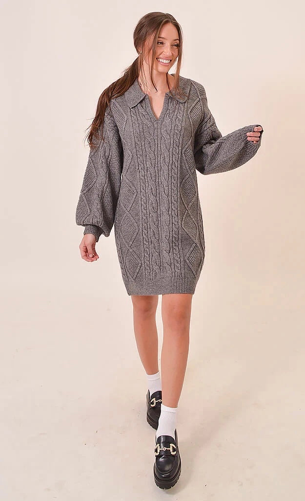 DEBBIE SWEATER DRESS GREY