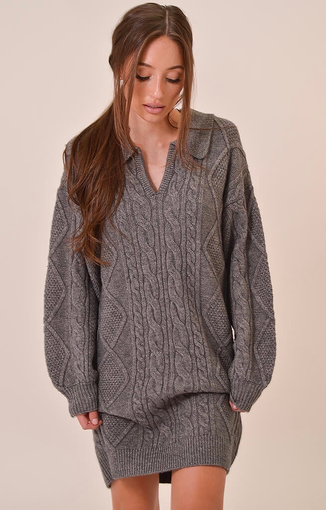 DEBBIE SWEATER DRESS GREY