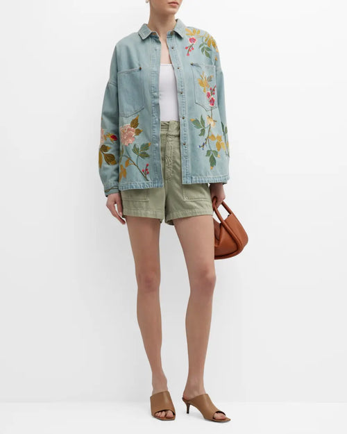 ADELE DENIM POCKET OVERSHIRT