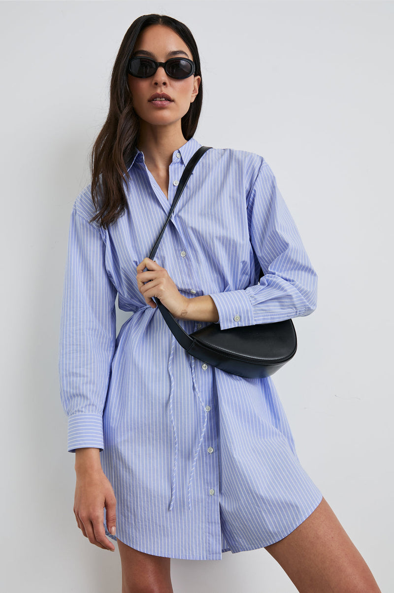 HARMONY OXFORD WHITE STRIPE DRESS