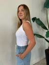 SIENNA RIB TANK WHITE