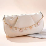 CHARM BAG-CHAIN BOW FLOWER HEART