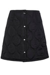 BLACK QUILTED SKIRT