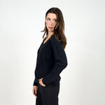 VANNA VNECK LONGSLEEVE BLACK