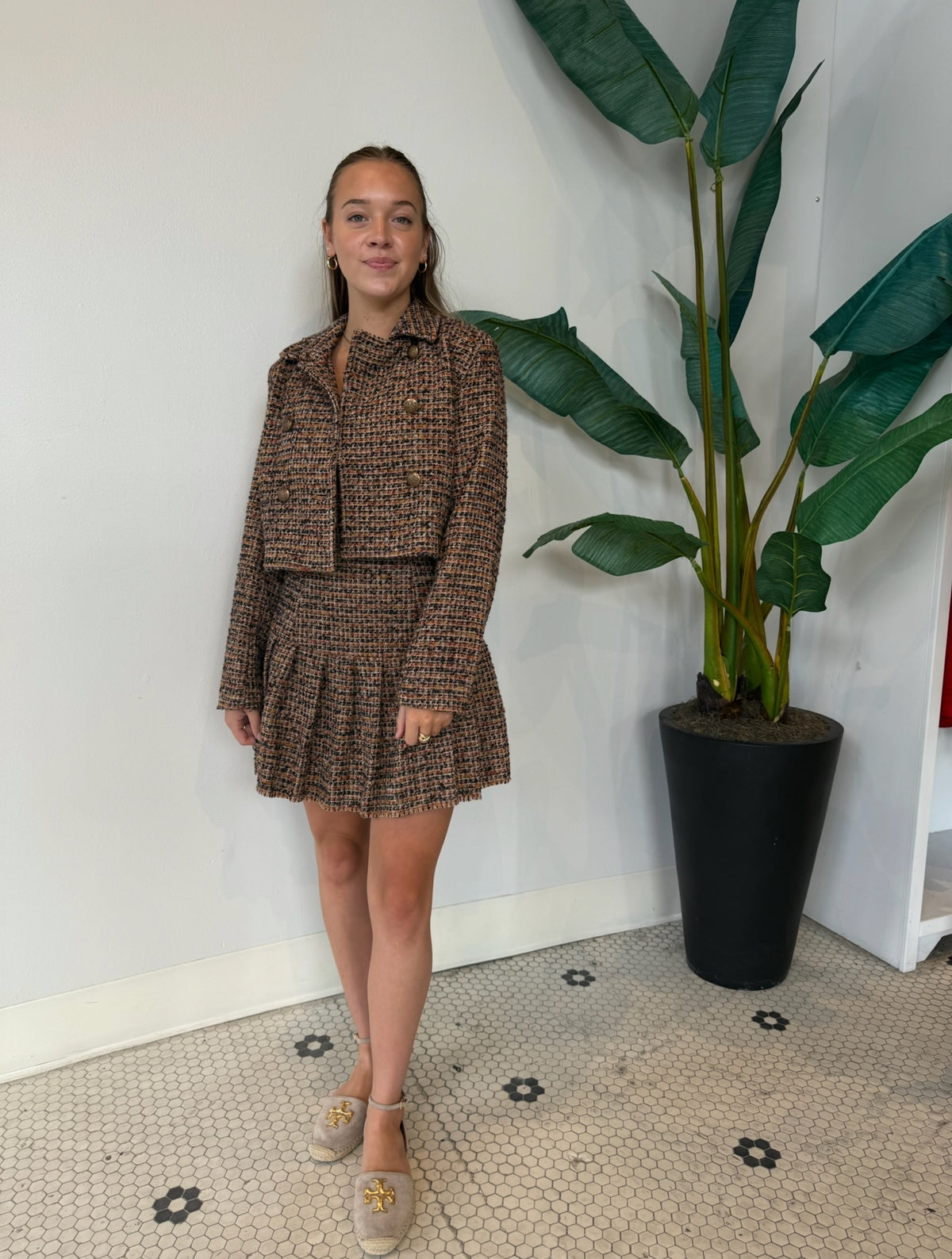 AVIE JACKET BROWN PLAID