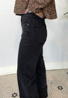 CARLA STRETCH TWILL CUFF PANT BLACK