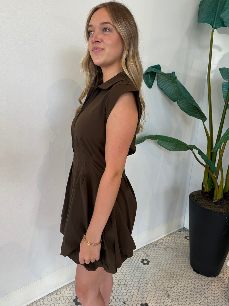 DYANNE DRESS DARK ESPRESSO