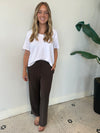 PIMA COTTON BLEND V-NECK TEE WHITE