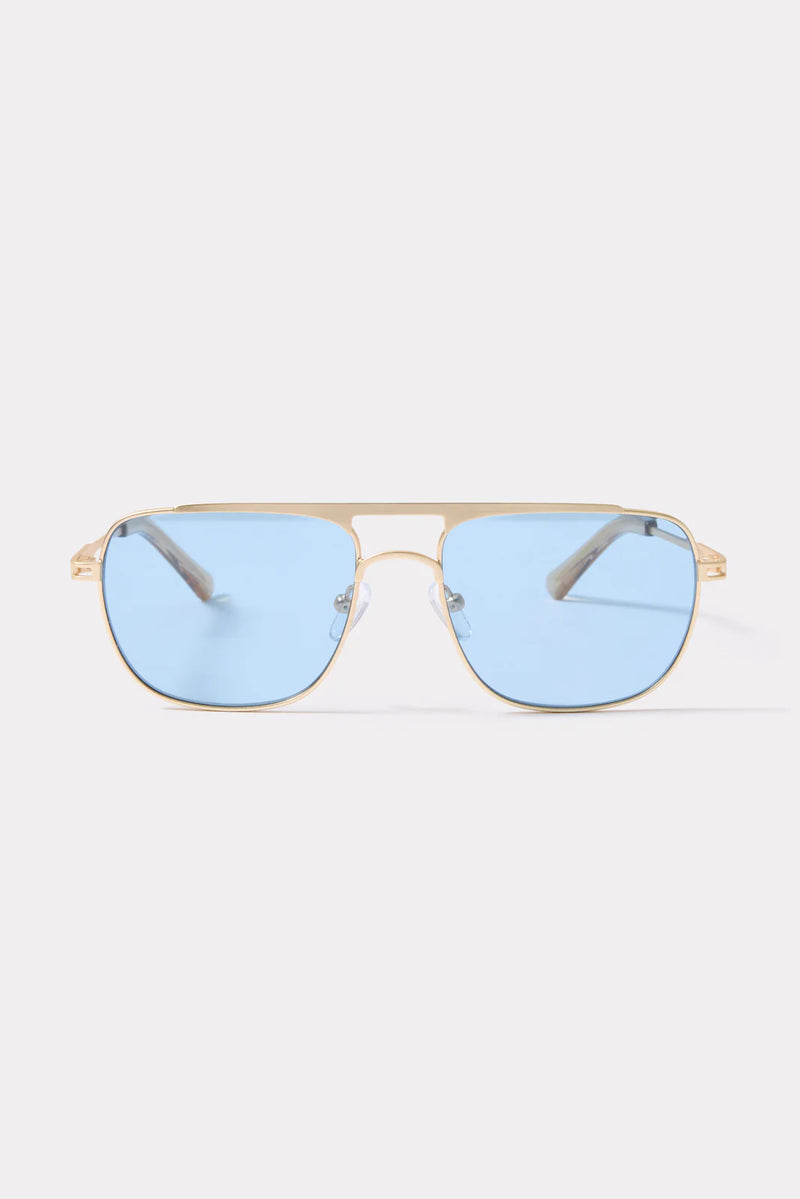 SKYLINE GOLD-LIGHT BLUE SUNGLASSES