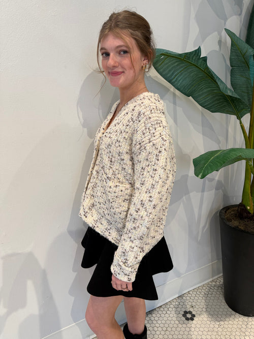 NEDI VNECK CARDIGAN CREAM