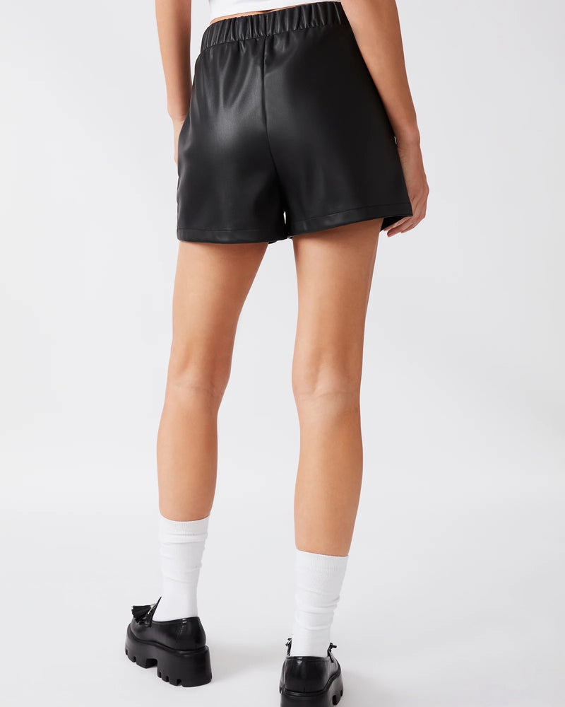 FAUX THE RECORD SHORT BLACK