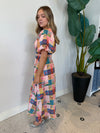BALLOON PUFF SLEEVE FLORAL DRESS MULTI