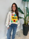 BEIGE MULTI CRAYON & DOODLE SWEATSHIRT
