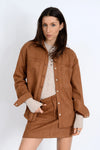 ALISHA BUTTON UP COGNAC