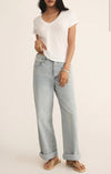 LIVELY RELAXED V-NECK TEE WHITE