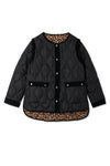 BLACK AND LEOPARD MULTI-WEAR JACKET