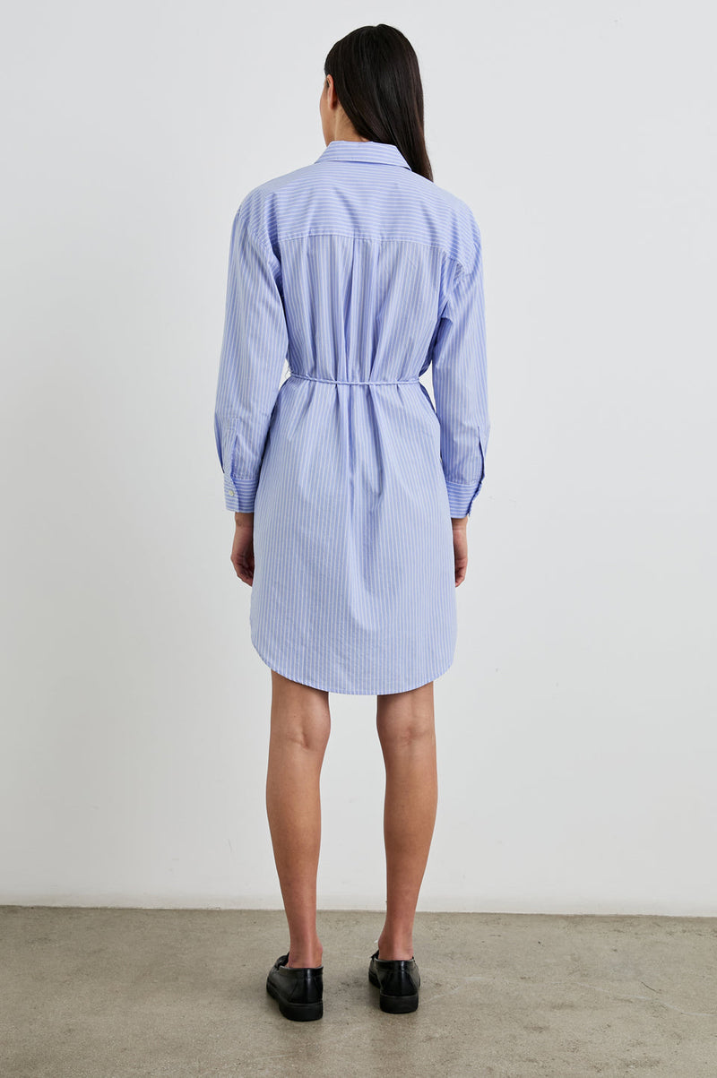 HARMONY OXFORD WHITE STRIPE DRESS