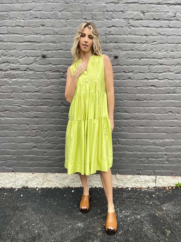 MARKYS GIALOS LIME DRESS