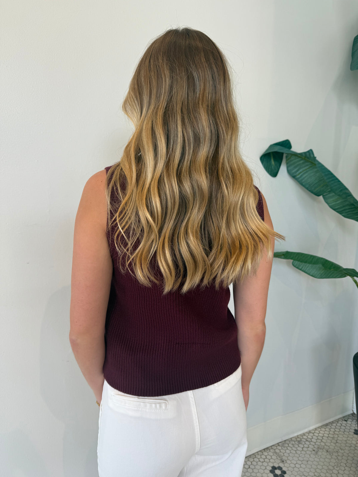 ALIYA SWEATER VEST WINE