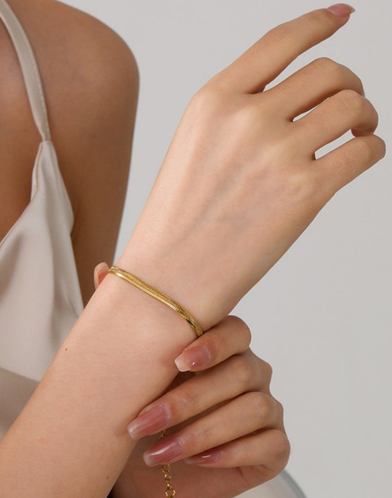 HERRINGBONE BRACELET GOLD