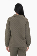 QUILTED PULLOVER IVY GREEN