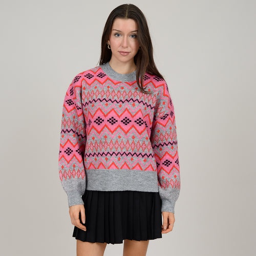 ULISSA GREY MIX PULLOVER