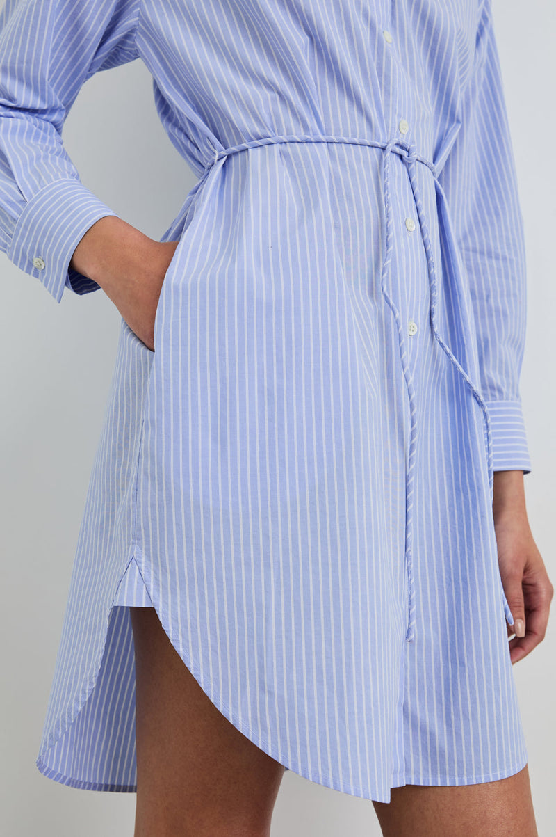 HARMONY OXFORD WHITE STRIPE DRESS