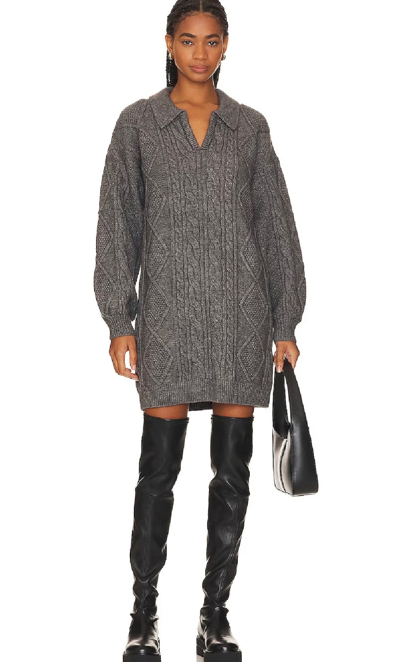 DEBBIE SWEATER DRESS GREY