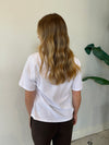 PIMA COTTON BLEND V-NECK TEE WHITE