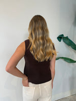 ALIYA SWEATER VEST CHOCOLATE
