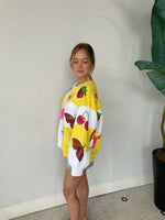 YELLOW AND WHITE CHECKERED SUMMER ICON SWEATSHIRT