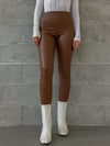 DELILAH LEATHER LEGGINGS COGNAC