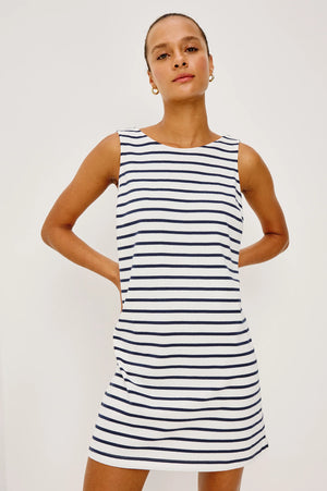 KAYLEE NAVY IVORY STRIPE