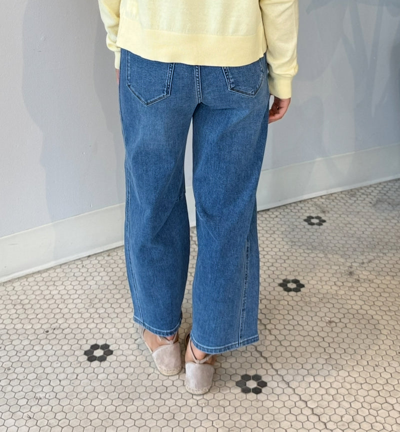 BARNI STRETCH DENIM BARREL DARK WASH