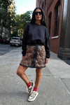 BLACK QUILTED SKIRT