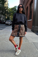 BLACK QUILTED SKIRT