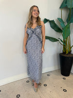 ADALINA NAVY POLKA DOT DRESS