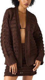 CROCHET CARDIGAN CHOCOLATE